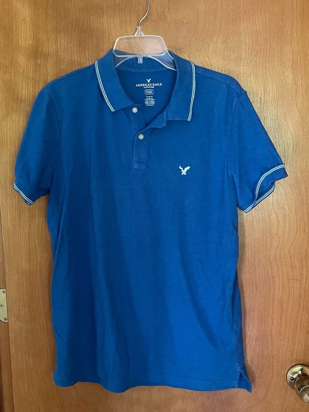 American Eagle Outfitters Royal Blue Polo with White Trim